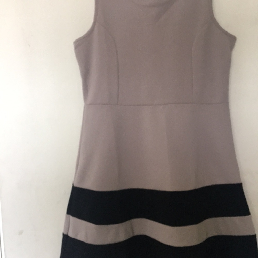 Black and beige dress